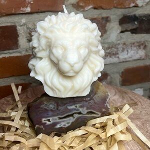 EnZebra Lion Head luxury candle Multiple Color Options The Mane Event
